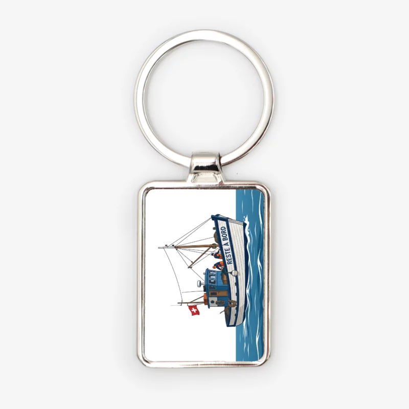 Porte-clé en métal avec motif original, solide et élégant pour accompagner vos clés au quotidien.