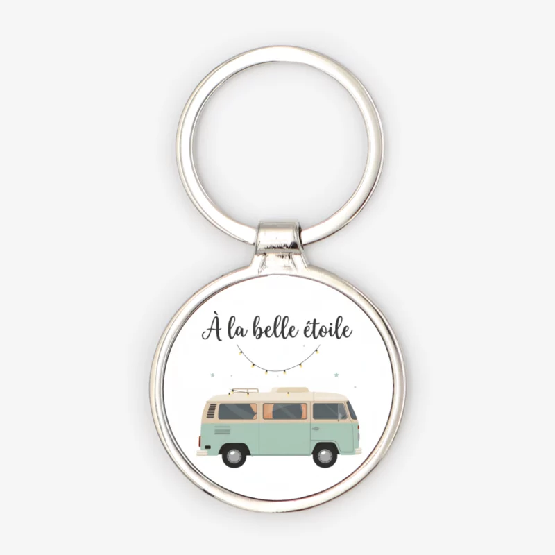 Porte-clé en métal avec motif