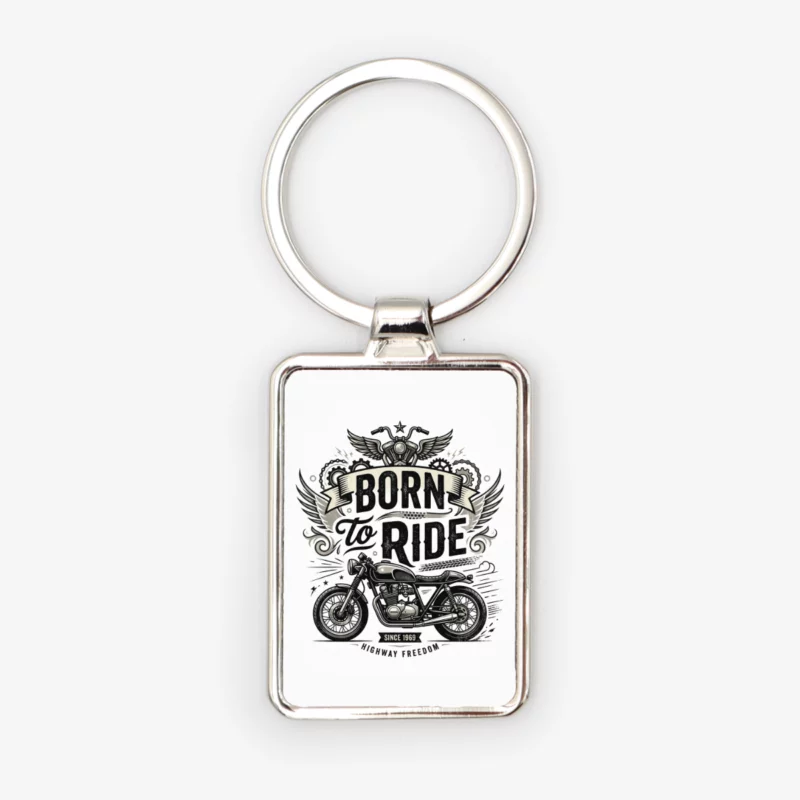 Porte-clé en métal avec motif original, solide et élégant pour accompagner vos clés au quotidien.